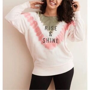 Aerie Rise and Shine Terry Tie Dye Sweatshirt Size Small